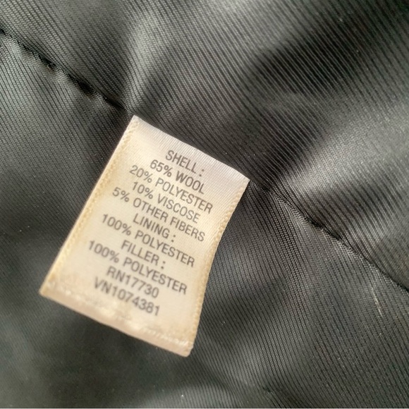 Merona Wool Blend Dark Charcoal Gray Pea Coat – Men’s Small - Picture 12 of 12